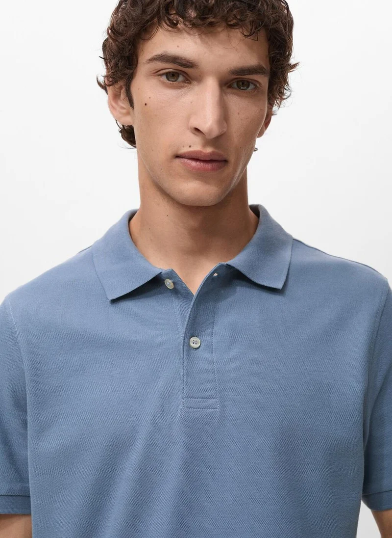 Mango Man  Regular-fit cotton piquÃ© polo shirt for Men | Best Price UAE